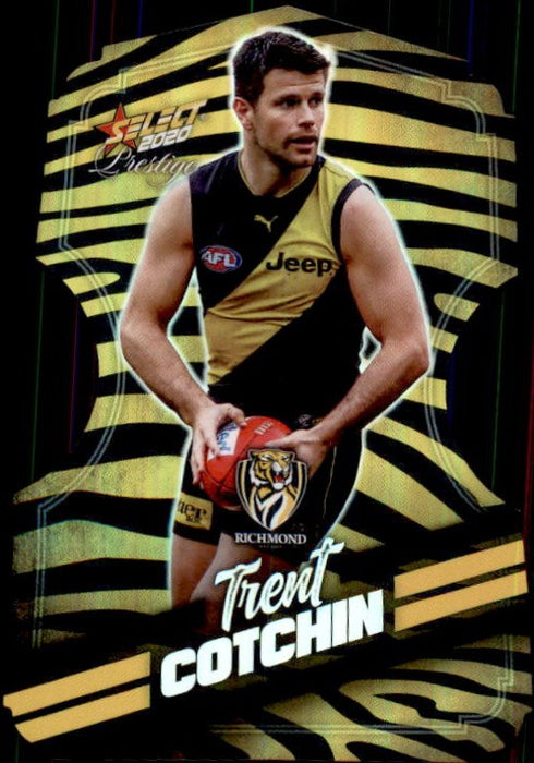 Trent Cotchin, Zebra Diecut, 2020 Select AFL PRESTIGE Footy Stars