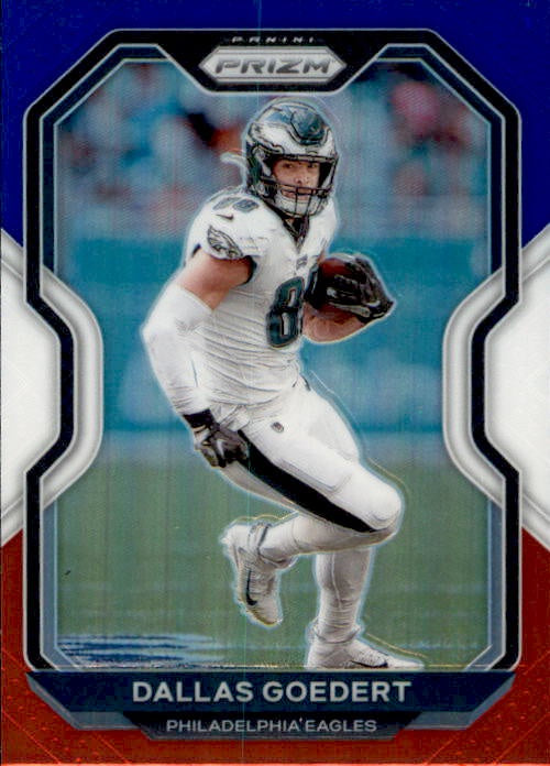 Dallas Goedert, Red White Blue Prizm, 2020 Panini Prizm Football NFL