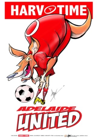 Adelaide United, A-League Mascot Harv Time Poster