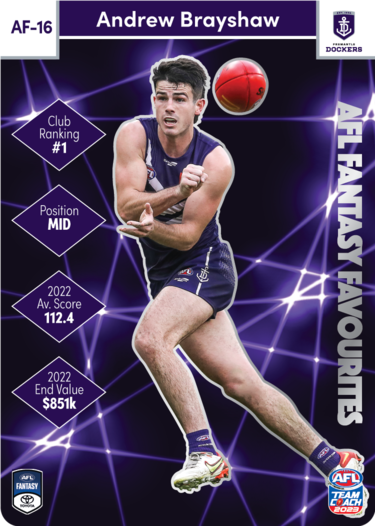 Andrew Brayshaw, AFL Fantasy Favourites, 2023 Teamcoach AFL