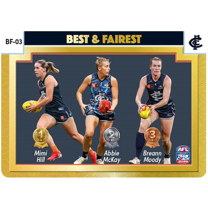 Carlton Blues, Gold Best & Fairest, 2023 Teamcoach AFLW