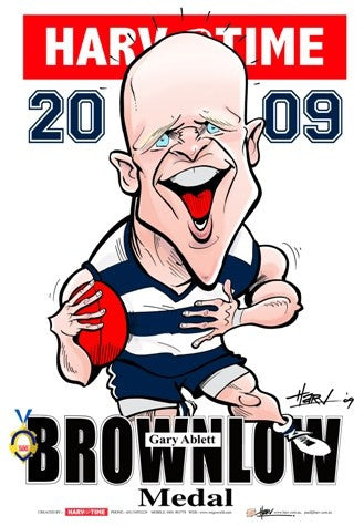 Gary Ablett, 2009 Brownlow Harv Time Poster