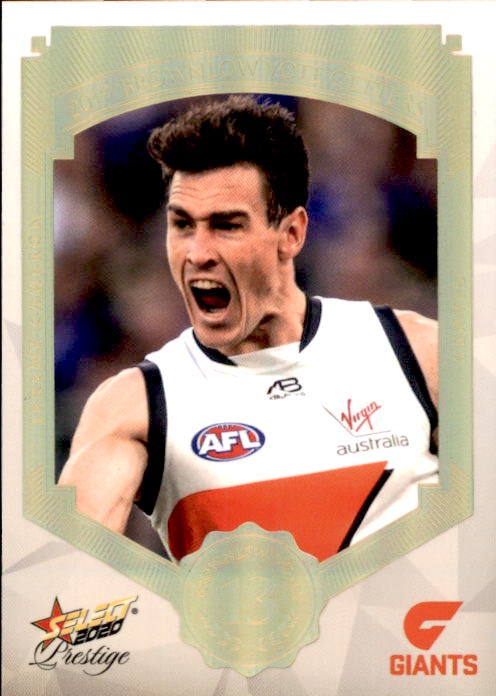 Jeremy Cameron, Brownlow Vote Getters, 2020 Select AFL PRESTIGE Footy Stars