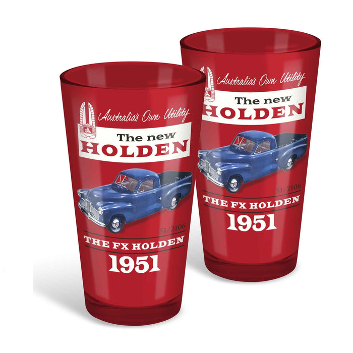 HOLDEN Heritage Ute Coloured Conical Glasses Set of 2