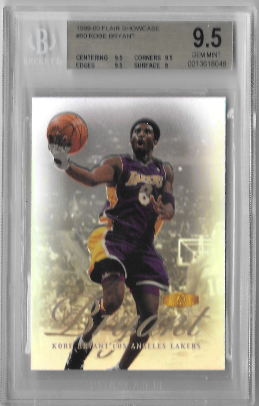 Kobe Bryant, 1999-00 Flair Showcase  #50, BGS 9.5