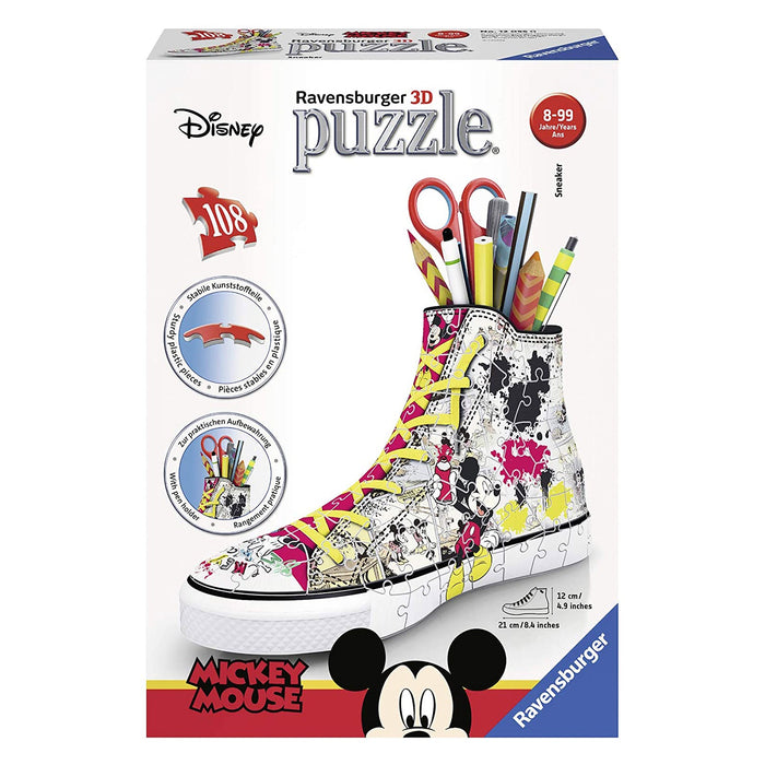 Ravensburger Disney Mickey Mouse Sneaker 108 Piece 3D Jigsaw Puzzle
