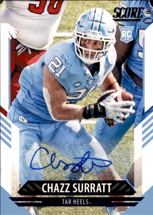 Chazz Surratt, RC, Signature, 2021 Panini Score Football NFL