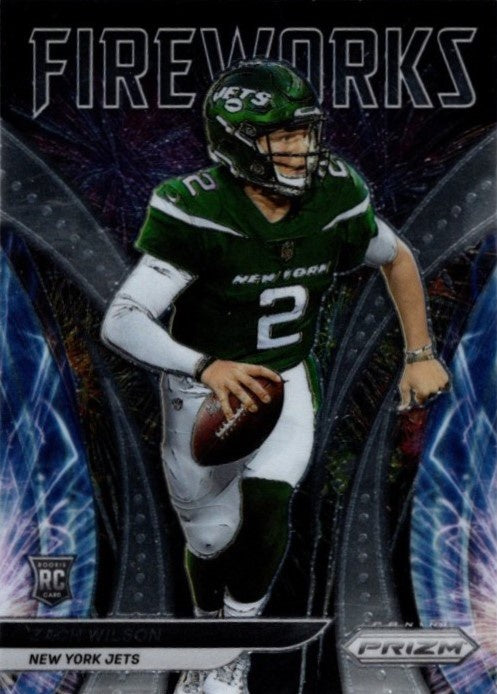 Zach Wilson, RC, Fireworks, 2021 Panini Prizm Football NFL