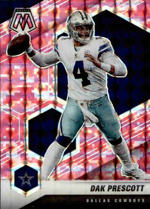 Dak Prescott, Pink Prizm, 2021 Panini Mosaic Football NFL
