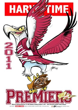 Manly Sea Eagles, 2011 Premiers, Harv Time Poster