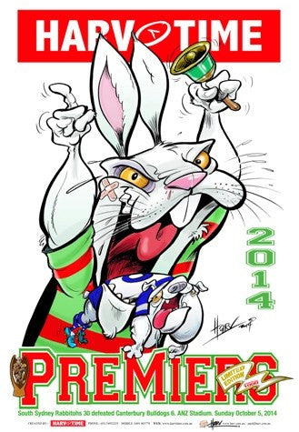 South Sydney Rabbitohs, 2014 Premiers, Harv Time Poster