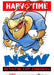 State of Origin NSW Blues, NRL Mascot Print Harv Time Poster