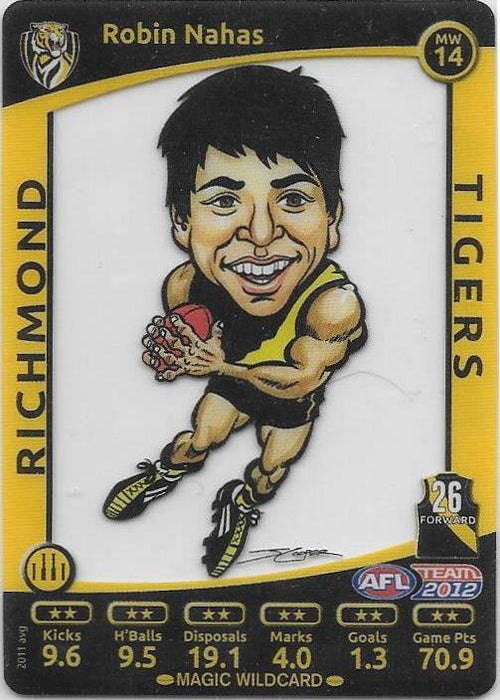 Robin Nahas, Magic Wildcard, 2012 Teamcoach AFL