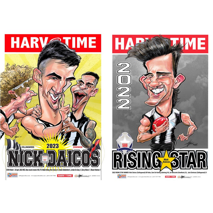 COMBO: Nick Daicos Rising Star & Medallist, Harv Time Poster
