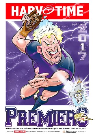 Melbourne Storm, 2017 Premiers, Harv Time Poster