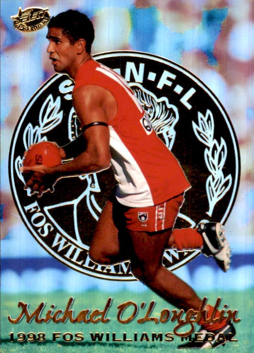 Michael O'Loughlin, FOS Williams Medallist card, 1999 Select Premiere AFL