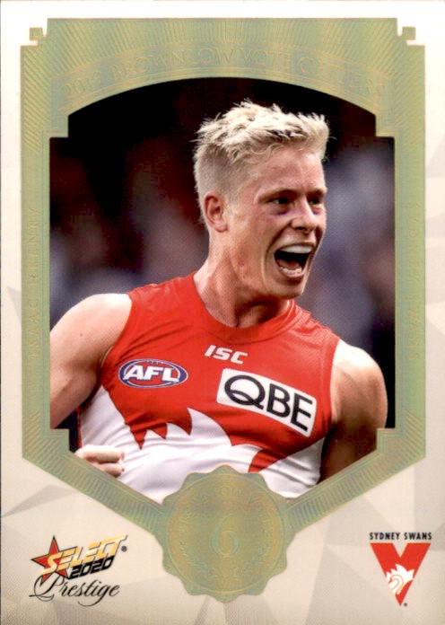 Isaac Heeney, Brownlow Vote Getters, 2020 Select AFL PRESTIGE Footy Stars