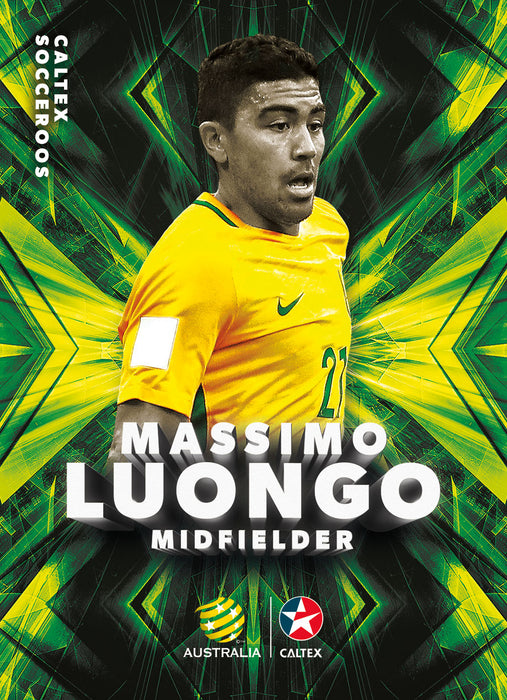 Massimo Luongo, Caltex Socceroos Base card, 2018 Tap'n'play Soccer Trading Cards