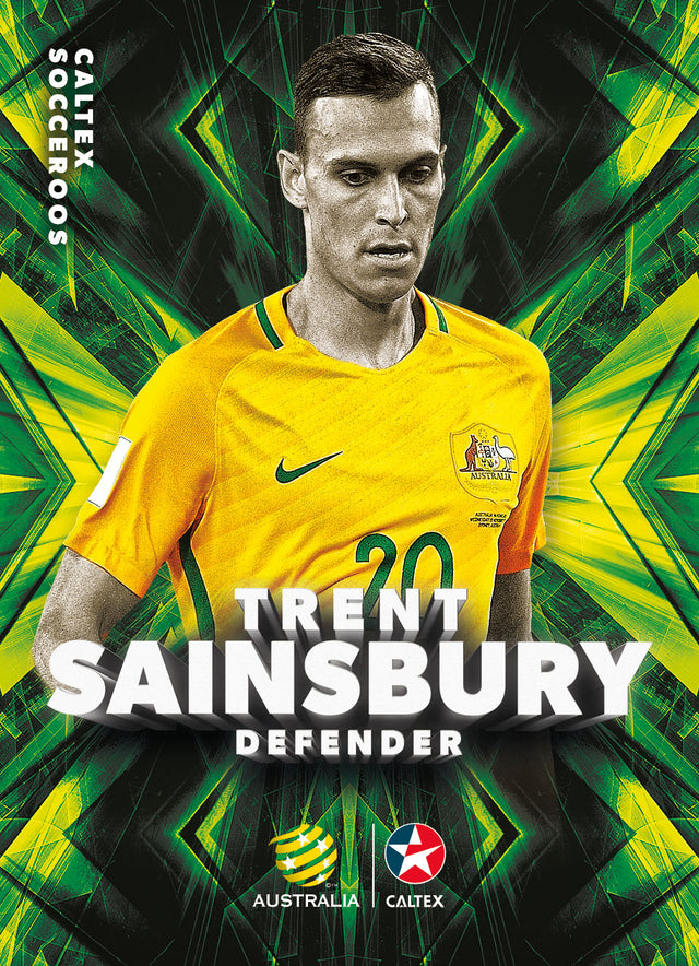Trent Sainsbury, Caltex Socceroos Base card, 2018 Tap'n'play Soccer Trading Cards