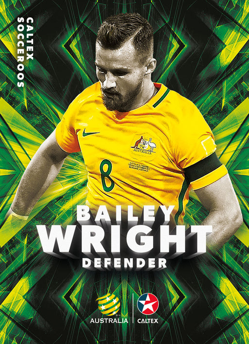 Bailey Wright, Caltex Socceroos Base card, 2018 Tap'n'play Soccer Trading Cards