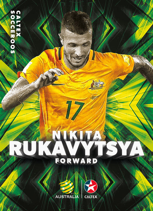 Nikita Rukavytsya, Caltex Socceroos Base card, 2018 Tap'n'play Soccer Trading Cards