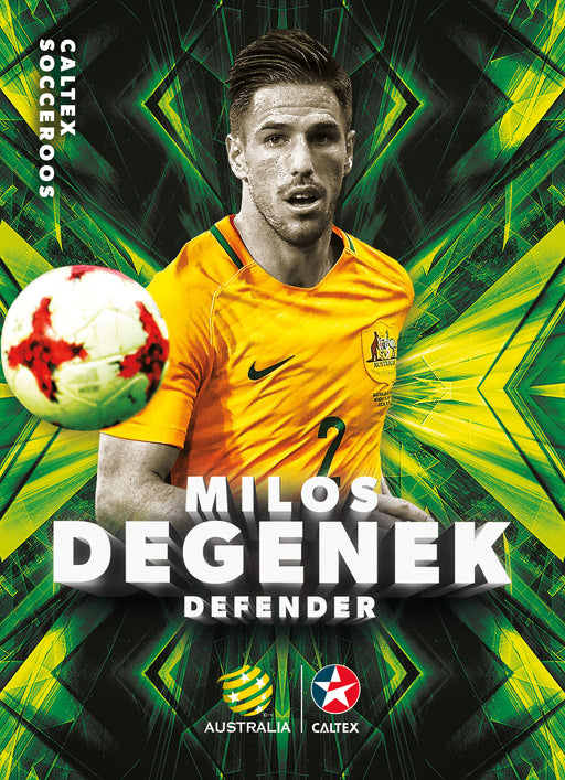 Milos Degenek, Caltex Socceroos Base card, 2018 Tap'n'play Soccer Trading Cards