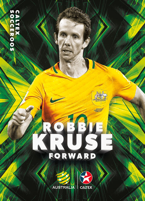 Robbie Kruse, Caltex Socceroos Base card, 2018 Tap'n'play Soccer Trading Cards