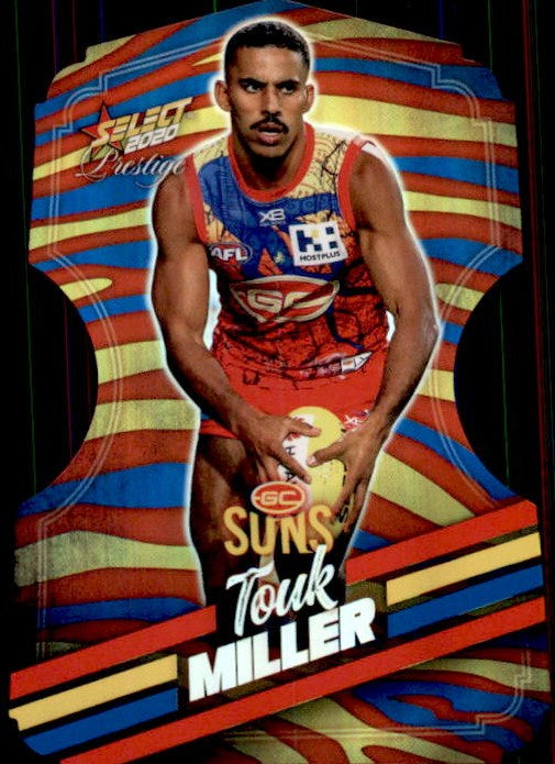 Touk Miller, Zebra Diecut, 2020 Select AFL PRESTIGE Footy Stars