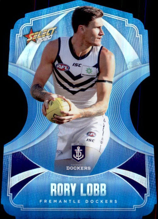Rory Lobb, Ice Blue Diecuts, 2020 Select AFL Footy Stars