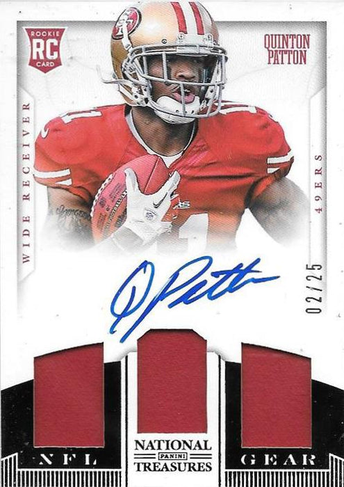 Quinton Pattton, NFL Gear Signature, 2013 Panini National Treasures NFL