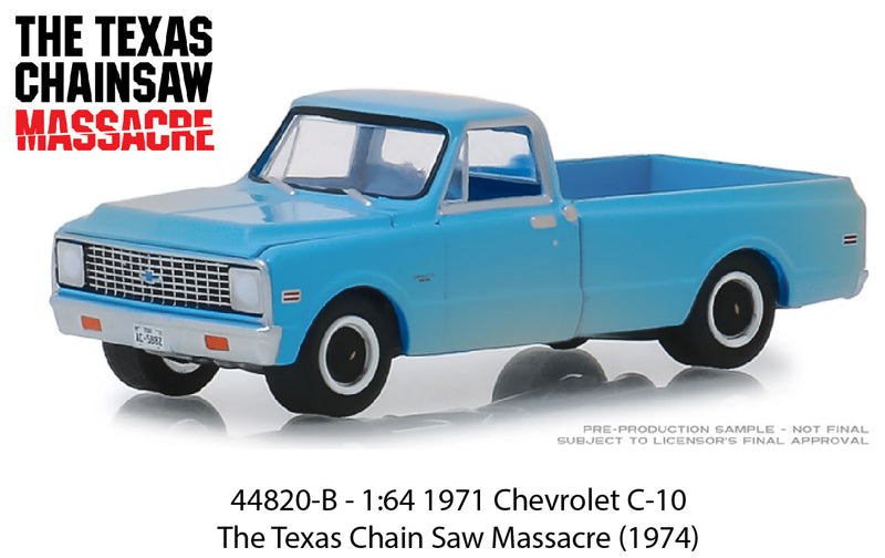 The Texas Chainsaw Massacre, 1971 Chevrolet C-10, 1:64 Diecast Vehicle