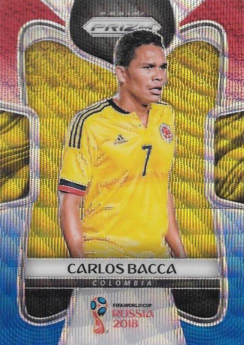 Carlos Bacca, Red & Blue Refractor, 2018 Panini Prizm World Cup Soccer
