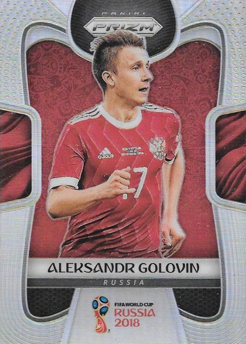 Aleksandr Golovin, Silver Refractor, 2018 Panini Prizm World Cup Soccer