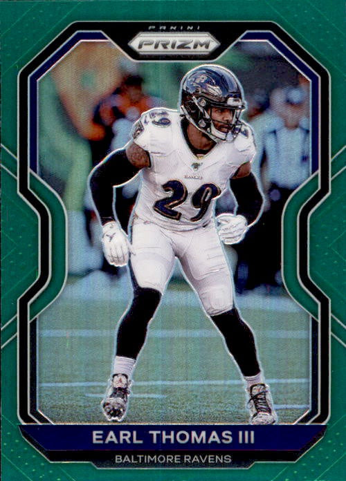 Earl Thomas III, Green Prizm, 2020 Panini Prizm Football NFL