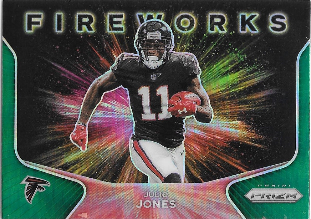 Julio Jones, Green Fireworks, 2020 Panini Prizm Football NFL