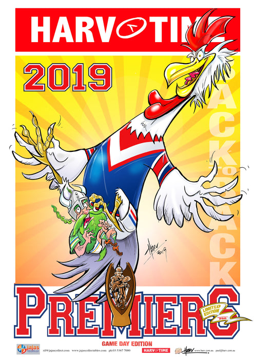 Sydney Roosters, 2019 NRL Premiers Game Day Harv Time Poster