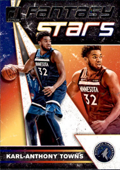 Karl-Anthony Towns, Fantasy Stars, 2019-20 Panini Donruss Basketball NBA