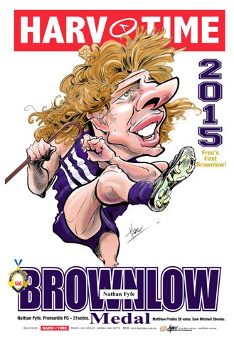 Nat Fyfe, 2015 Brownlow Harv Time Poster