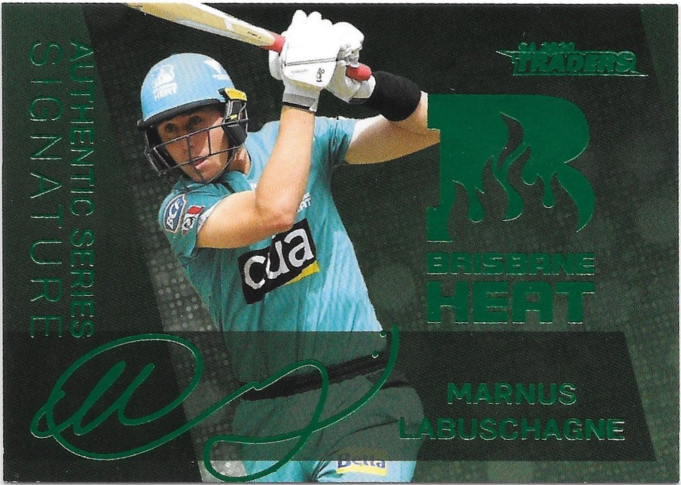 Marnus Labuschagne, Green Foil Signature, 2020-21 TLA Cricket Australia and BBL