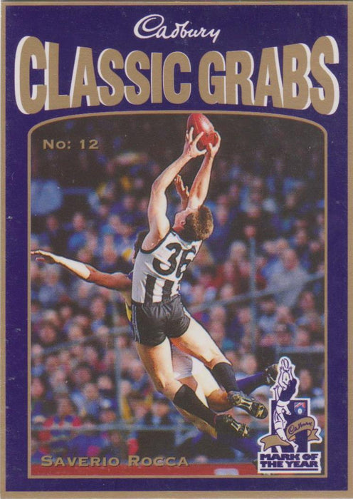 Saverio Rocca, Cadbury Classic Grabs, 1998 Select AFL