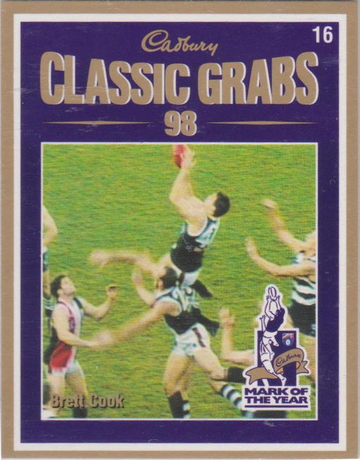 Brett Cook, Cadbury Classic Grabs, 1999 Select AFL