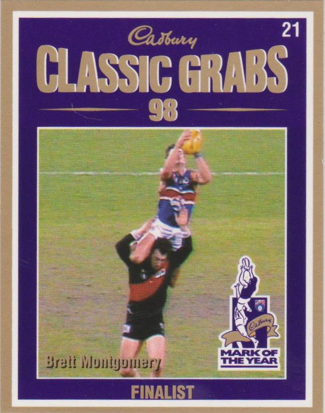 Brett Montgomery, Cadbury Classic Grabs, 1999 Select AFL