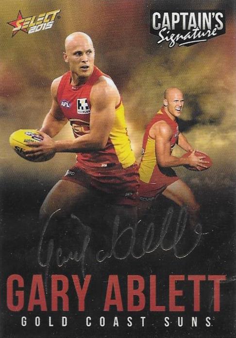 Gary Ablett, Foil Captains Signature, 2015 Select AFL Digital Series