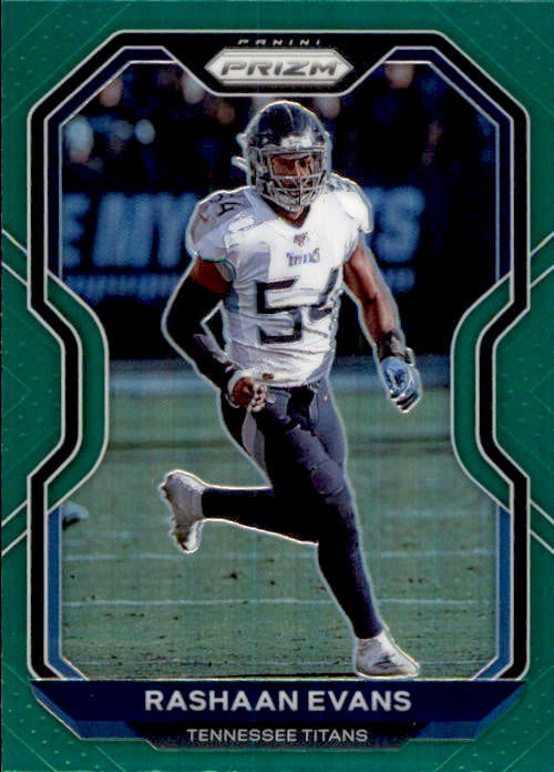 Rashaan Evans, Green Prizm, 2020 Panini Prizm Football NFL