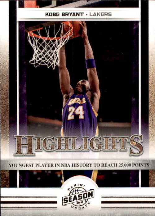 Kobe Bryant, Highlights, 2009-10 Panini Season Update NBA Basketball #13