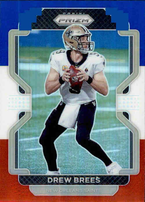 Drew Brees, Red White Blue Prizm, 2021 Panini Prizm Football NFL
