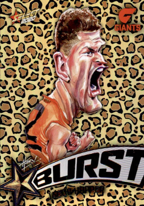 Jacob Hopper, Leopard Starburst, 2020 Select AFL Footy Stars