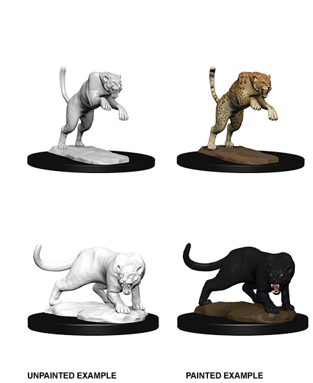 D&D Nolzurs Marvelous Unpainted Miniatures Panther & Leopard