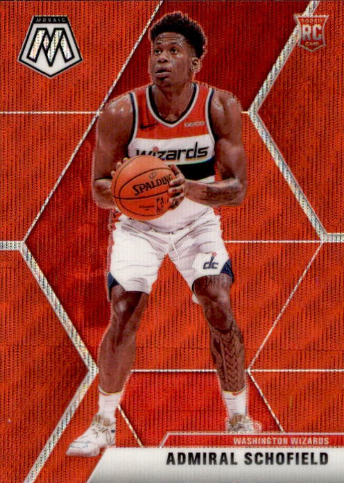 Admiral Schofield, RC, Tmall Red Wave Prizm, 2019-20 Panini Mosaic Basketball NBA