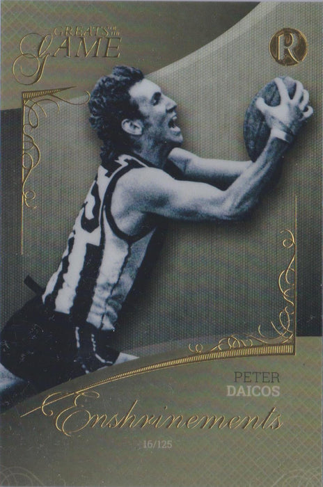 Peter Daicos, Enshrinements Case Card, 2017 Regal Football Greats of the Game